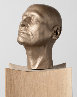 Julie Rrap Brazen Heads (detail), 2026; bronze, wood; 12 parts; 161 x 24 x 24 cm each, dimensions variable based on installation configuration; Edition of 2 + 1 AP; enquire