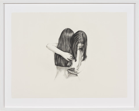 Patricia Piccinini Inseparable (Welcome Swallow), 2020; graphite on paper; 57 x 76 cm; 72.5 x 91 cm (framed); more info; enquire