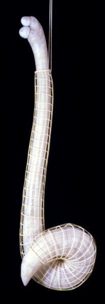 Bronwyn Oliver Captive Object, 1987; paper, fibreglass resin, cane; 164 x 45 x 24 cm; enquire