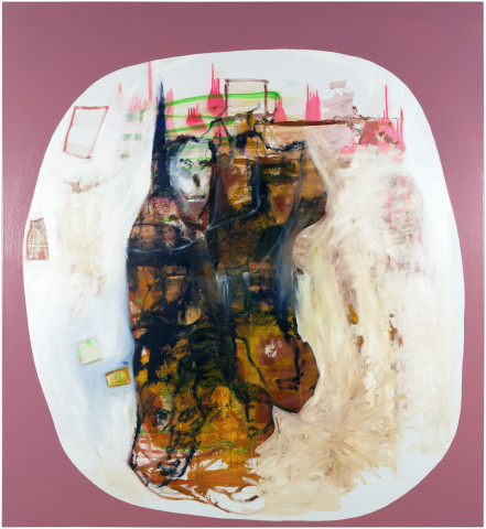 Gareth Sansom War, 2014; oil and enamel on linen; 183 x 168 cm; enquire