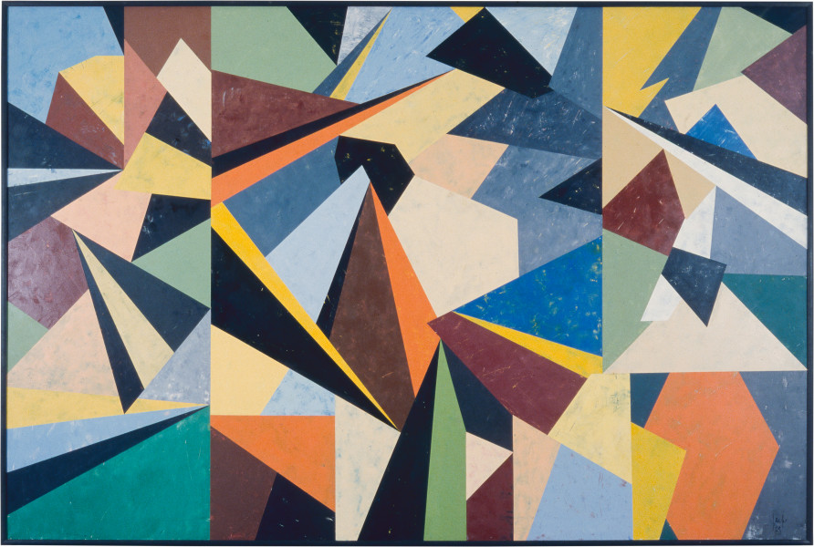 Robert Jacks, Temple Gate, 1980-1983; oil and wax on linen; 197 x 297 cm