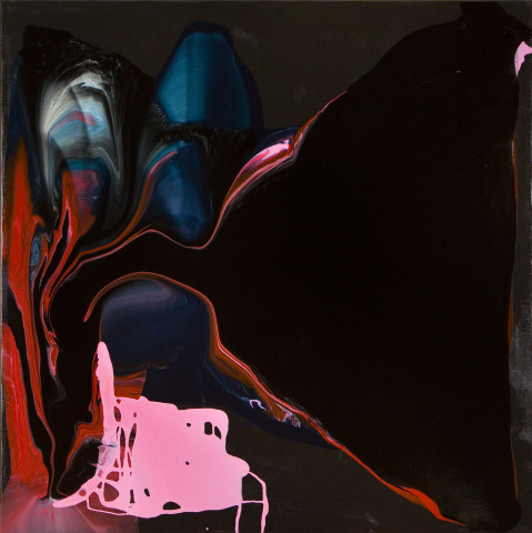 Dale Frank His sourly precious whisky like Wit like his manhood was giant to him, if no one else., 2014; varnish on canvas; 200 x 200 cm; Enquire
