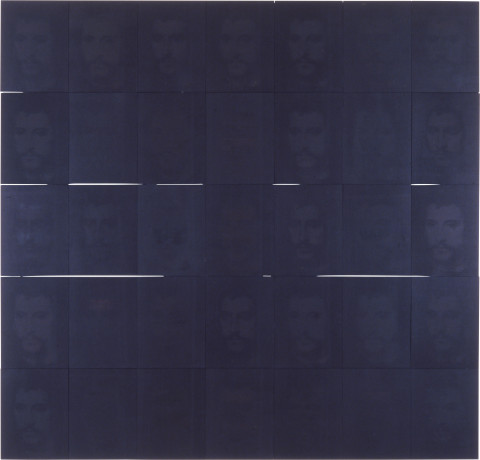 Lindy Lee Black + Black + Black, 1990; photocopy and acrylic on stonehenge paper; 175.5 x 173.5 cm; enquire