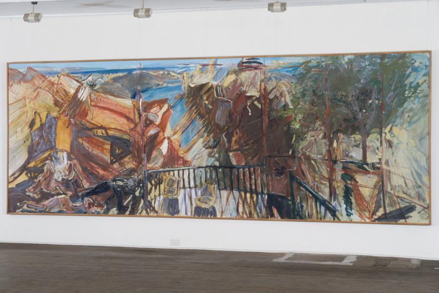 Kevin Connor, Looking out from the Studio (&amp; the Camphorlaurel Tree Window), 1985-1986; oil on Belgian linen; 199 x 549 cm