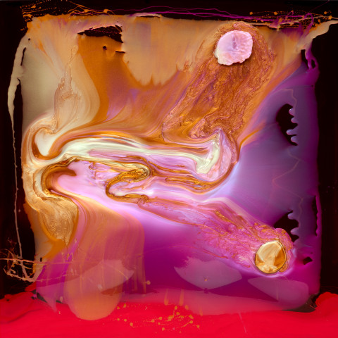 Dale Frank Shannon and Jacinta - Diggers Club, York Street, Friday nights, then to their regular booking, Country Comfort Motor Inn in George Street - 3 star, 2022; Colour pigments in Epoxyglass, Epoxyglass on Perspex; 200 x 200 cm; enquire