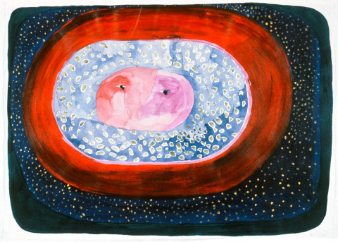 Gareth Sansom Face, 1989; acrylic and watercolour on paper; 56 x 76 cm; enquire