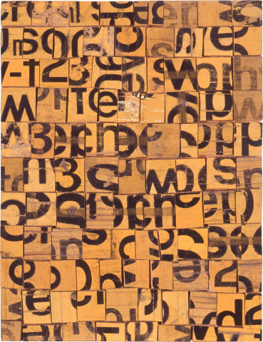 Rosalie Gascoigne Honey Bee 2, 1992; sawn / split soft drink crates on plywood; 39.4 x 30.5 cm; enquire