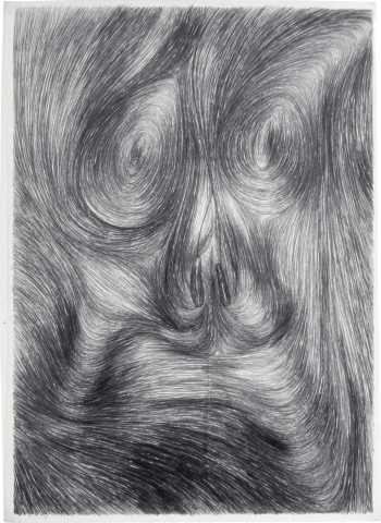 Dale Frank Judgement the World the Fool (Portrait), 1982; graphite on paper; 134 x 188 cm; enquire