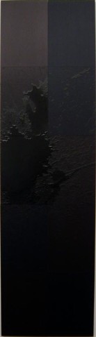 Lindy Lee Secret of Freedom in the Lower World, 2003; oil, wax and acrylic on board; 10 panels, 207.5 x 57 cm; enquire