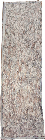 Nyapanyapa Yunupiŋu Untitled, 2012; 4204J; natural earth pigments on bark; 192 x 63 cm; enquire
