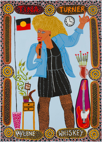 Kaylene Whiskey Tina, 2019; acrylic on linen; 67 x 91 cm; enquire