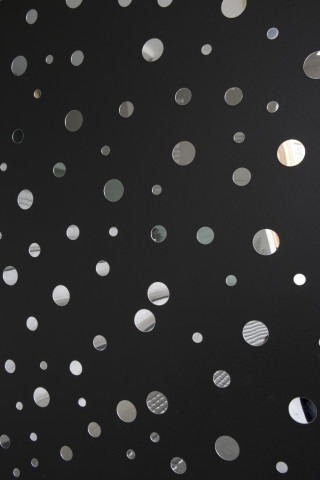 Daniel Boyd Untitled, 2014 (detail); mirrored disks, synthetic polymer paint on wall
Commissioned by the Museum of Contemporary Art, 2014
Supported by Veolia Environmental Services
; Photograph: Jessica Maurer; Enquire