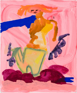 Tom Polo space invaders (one blue arm), 2020; acrylic and Flashe on canvas; 60 x 50 cm; more info; enquire