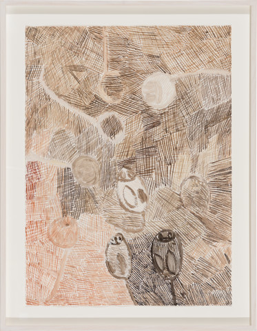 Nyapanyapa Yunupiŋu Marany'djalk, 2017; 1350-17; earth pigments on paper; 89.5 x 69.5 cm; more info; enquire