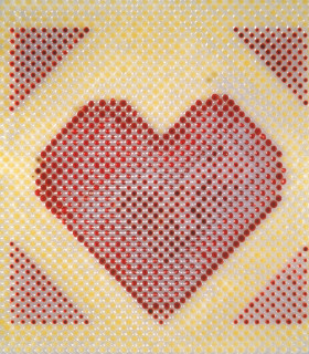 Julie Rrap Blood & Urine Heart, 1999; cibachrome photograph; 120 x 120 cm; Edition of 9; enquire