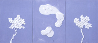 Tony Clark Landscape Relief, 1993; acrylic on canvasboard; 60.9 x 137.1 cm; 3 panels; enquire