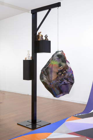 Mikala Dwyer Shadow Lamp II, 2015; Wood, plastic, acrylic paint, ceramic; 283 x 150 x 170 cm; enquire