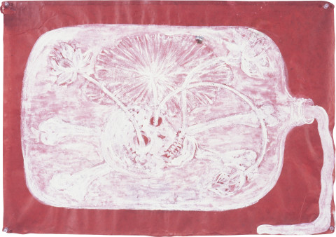 Fiona Hall Lotus-eater, 1997; gouache on Daphne paper; 56 x 80 cm; enquire