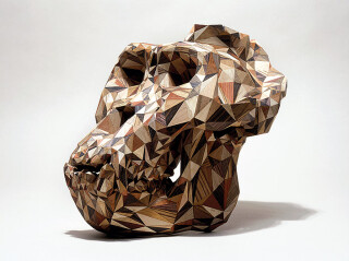 James Angus Gorilla gorilla gorilla, 2005; wood veneer, nylon; 24 x 18 x 32 cm; enquire