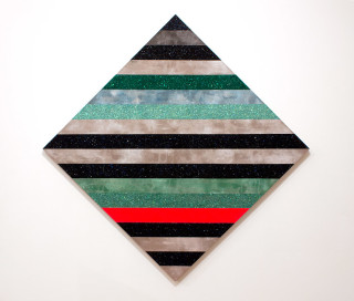 Jonny Niesche Untitled, 2012; Belgian linen, glitter, acrylic, gesso, glue; 170 x 170 cm; enquire