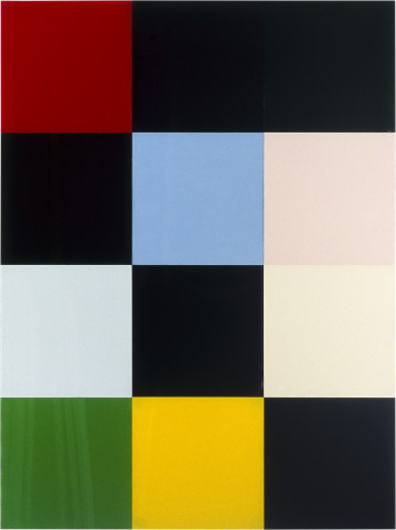 John Adair Ephod Bondi #2, 1999; enamel on acrylic; 12 panels, 180 x 135 cm; enquire