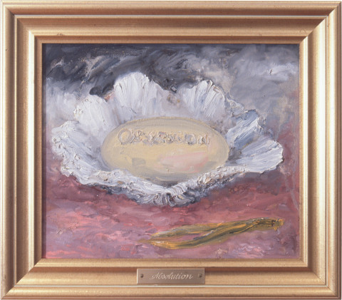 Fiona Hall Absolution, 1996; Oil on canvas; 29 x 24 cm; enquire