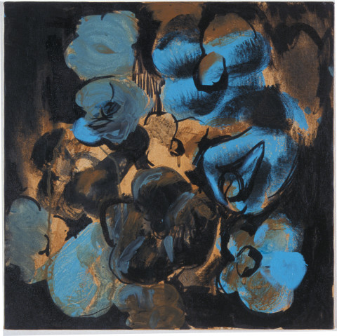 Tony Clark Flowerpiece with Old Roses, 2003; acrylic on canvas; 46 x 46 cm; enquire