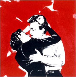 Maria Kozic Clutch 5, 1984; acrylic on canvas; 121.5 x 121.5 cm; enquire