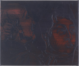 Lindy Lee St. Speratus, 1991; oils and wax on canvas; 42.5 x 51 cm; enquire