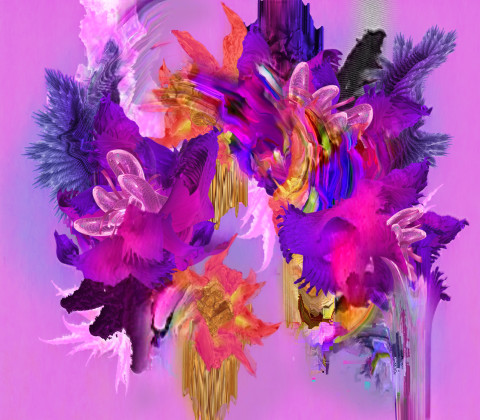 Harley Ives Pictures with Flowers, 2019; 2 channel moving image with sound; approx. 3min seamless loop; edition of 5; enquire
