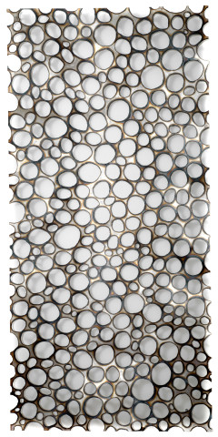 Lindy Lee Immutable, 2012; black mild steel and fire; 210 x 100 cm; enquire