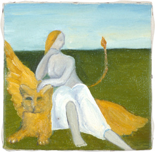 Vivienne Shark LeWitt The Lion in Winter, 1985; oil on canvas; 9 x 9 cm; enquire