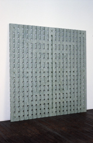 Hilarie Mais Palim, 1989; oil paint on wood; 199 x 199 x 6 cm; enquire