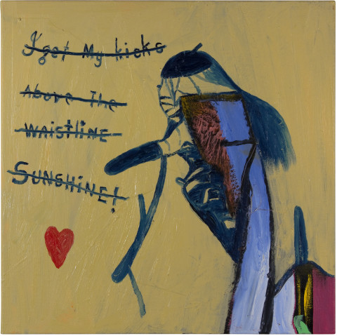 Gareth Sansom Chess (Tim Rice), 2012; oil and enamel on linen; 60 x 60 cm; enquire