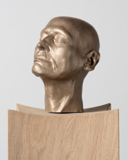 Julie Rrap Brazen Heads (detail), 2026; bronze, wood; 12 parts; 161 x 24 x 24 cm each, dimensions variable based on installation configuration; Edition of 2 + 1 AP; enquire