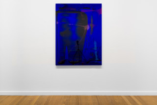 installation view; Dale Frank He lived in the shadow of his own flickering diminishing light, 2025; colour powder pigments in Easycast, Epoxyglass, on perspex; 160 x 120 cm; enquire