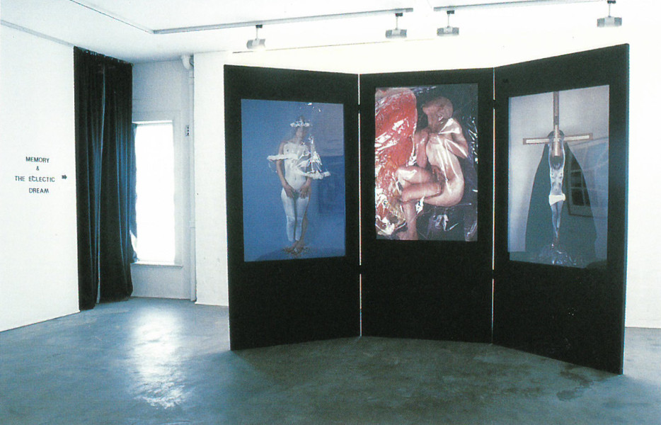Myth and Memory: The Eclectic Dream, 1983; installation in three parts: cibachrome transparencies in screens, colour photographs, projected slides, black and white archival prints and leaves