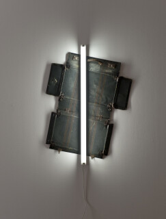 Bill Culbert Trip Brand, 2009; leather suitcase, fluorescent light; 124 x 97 x 10 cm; enquire