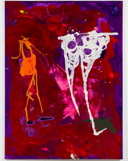 Tom Polo slow ghost (lelelelelegs), 2026; acylic and Flashe on polycotton; 182 x 138 cm; enquire