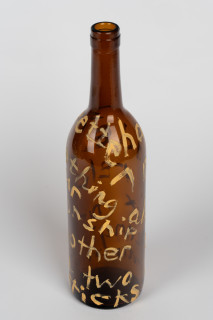 Jenny Watson Bottles, 1992; group of six assorted painted bottles; dimensions variable; enquire