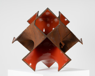 James Angus Misfit, 2025; steel, enamel paint; 84 x 97 x 86 cm; enquire