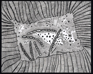 Yayoi Kusama Sprouting [TOXZS], 2007; silkscreen on canvas; 130.3 x 162 cm; Edition of 5; enquire