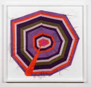 Del Kathryn Barton no other side, 2012; Dupion silk and embroidery cotton; 50 x 53 cm; enquire