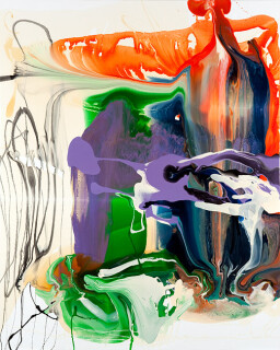 Dale Frank Mahonia Lomarifolia Armhole Harry, 2011; varnish on canvas; 160 x 200 cm; enquire