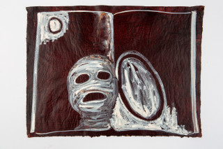 Fiona Hall By the Book, 2015; Cat no. 39; gouache on Khadi paper; 57 x 76 cm; enquire