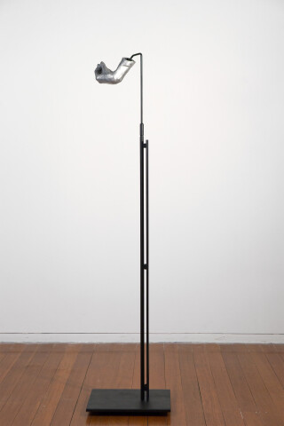 Julie Rrap Instrument: Whistling, 2015; cast aluminium and steel; 156 x 35 x 25 cm; Edition of 5 + AP 1; enquire