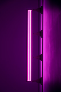 Callum Morton City Lights #12, 2026; steel, powder coating, lights; 130 x 24.5 x 12 cm; enquire