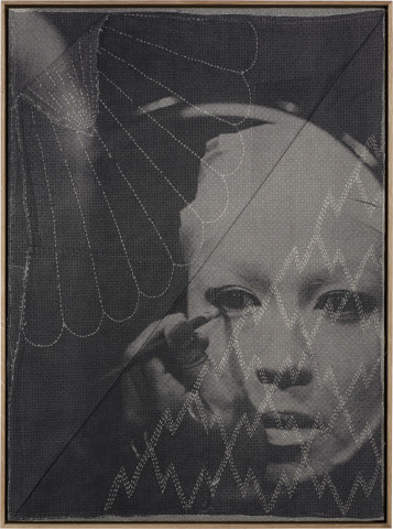 David Noonan Untitled, 2015; silkscreen on linen collage; 78 x 58 cm; enquire