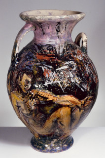 Victor Rubin Adam and Eve in Eden, 1987; glazed earthenware; enquire