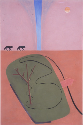 Fiona Foley Maradjirri - one, 1989; acrylic, pastel, pencil, ink and collage on paper; 152 x 102 cm; enquire